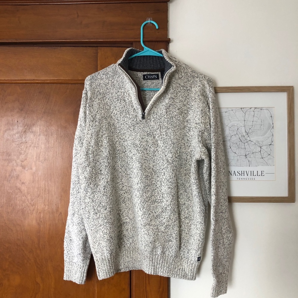 CHAPS Men’s Quarter Zip Sweater